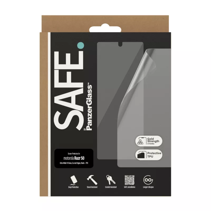 PanzerGlass SAFE. by ® protezione display Motorola Razr 60 | Razr 50 | vetro e pellicola
