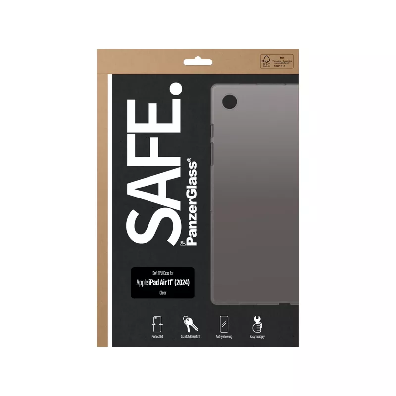 PanzerGlass SAFE. by ® custodia TPU trasparente iPad Air 11'' (2024)