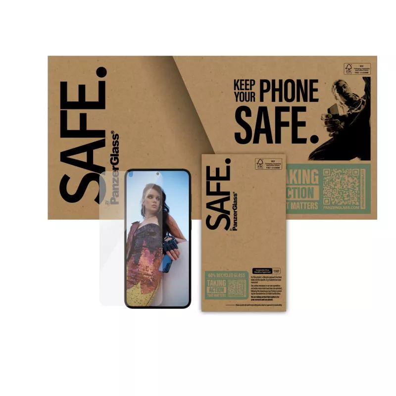 PanzerGlass SAFE. by ® protezione display Samsung Galaxy S25+ | S24+ | Ultra-Wide Fit