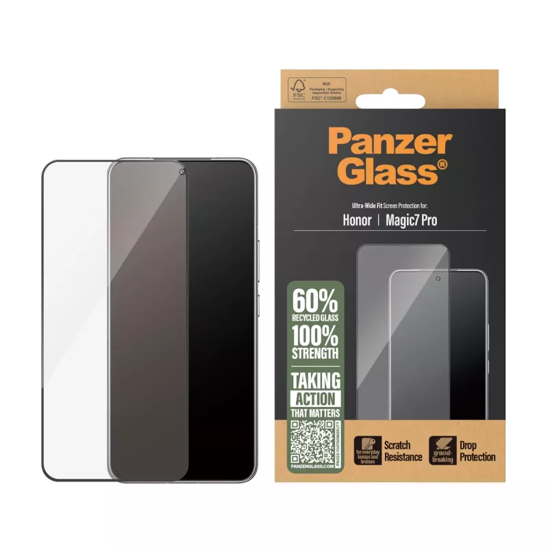 PanzerGlass ® pellicola protettiva display Honor Magic7 Pro | Ultra-Wide Fit