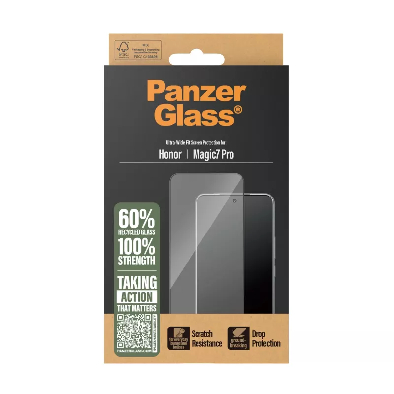 PanzerGlass ® pellicola protettiva display Honor Magic7 Pro | Ultra-Wide Fit