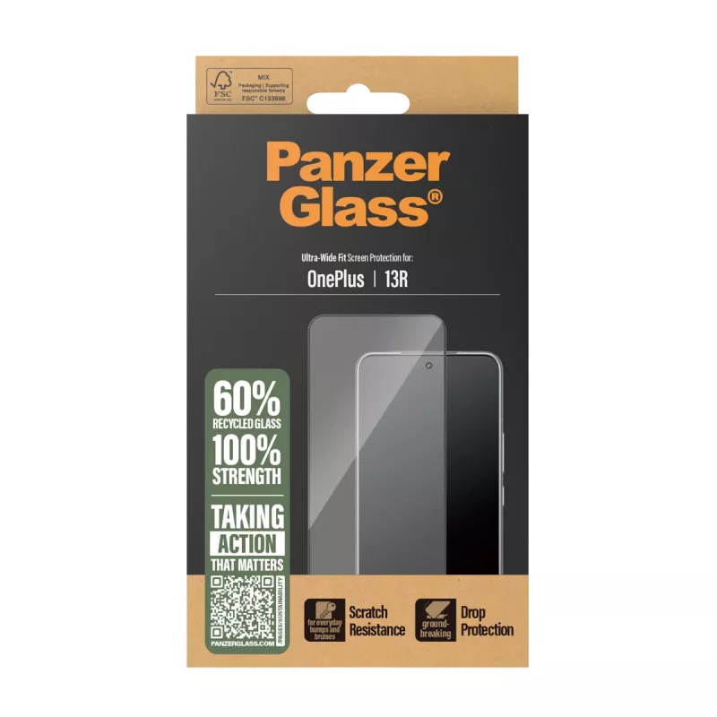 PanzerGlass® protezione display OnePlus 13R | Ultra-Wide Fit