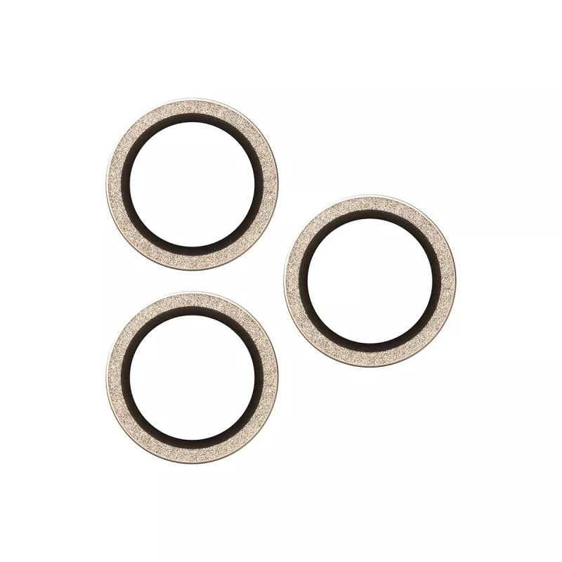 PanzerGlass® Hoops® protezione obiettivo fotocamera glitter oro iPhone 17 Pro | iPhone 17 Pro Max | iPhone 16 Pro | 16 Pro Max
