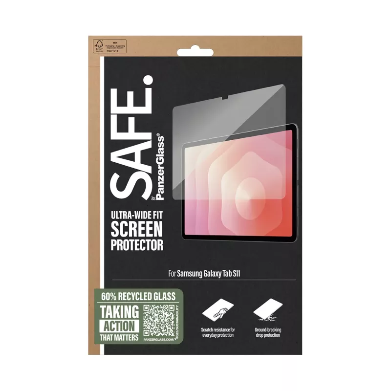PanzerGlass SAFE. by ® protezione display Samsung Tab S11 | Ultra-Wide Fit