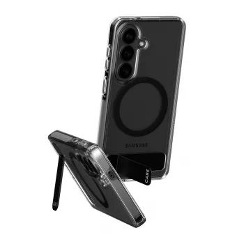 Custodia protettiva PanzerGlass CARE™ Urban Explorer Case per Samsung Galaxy S26, trasparente con supporto nero e supporto Qi