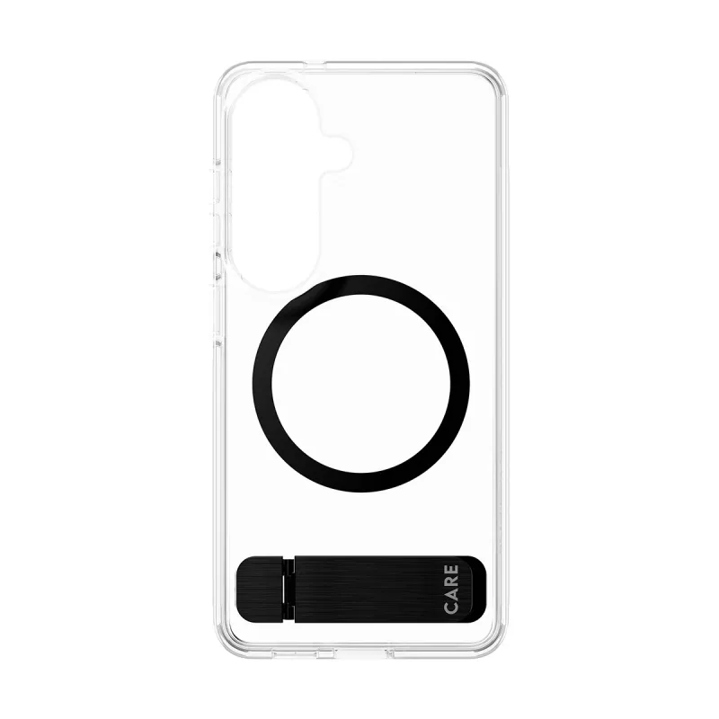 Custodia protettiva PanzerGlass CARE™ Urban Explorer Case per Samsung Galaxy S26, trasparente con supporto nero e supporto Qi