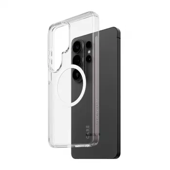 Custodia per cellulare PanzerGlass CARE™ by Urban Explorer — custodia trasparente con Qi bianco per Samsung Galaxy S26 Ultra