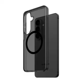 Custodia protettiva PanzerGlass CARE™ Smokey Case con Qi nero per Samsung Galaxy S26