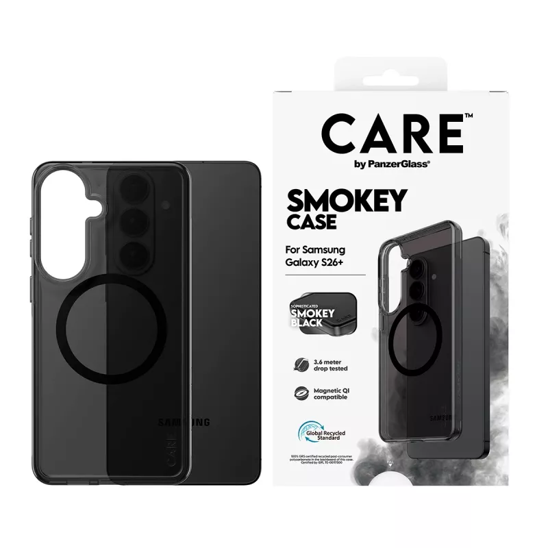 PanzerGlass CARE™ by ® Urban Explorer Case Smokey con Qi nero Samsung Galaxy S26+