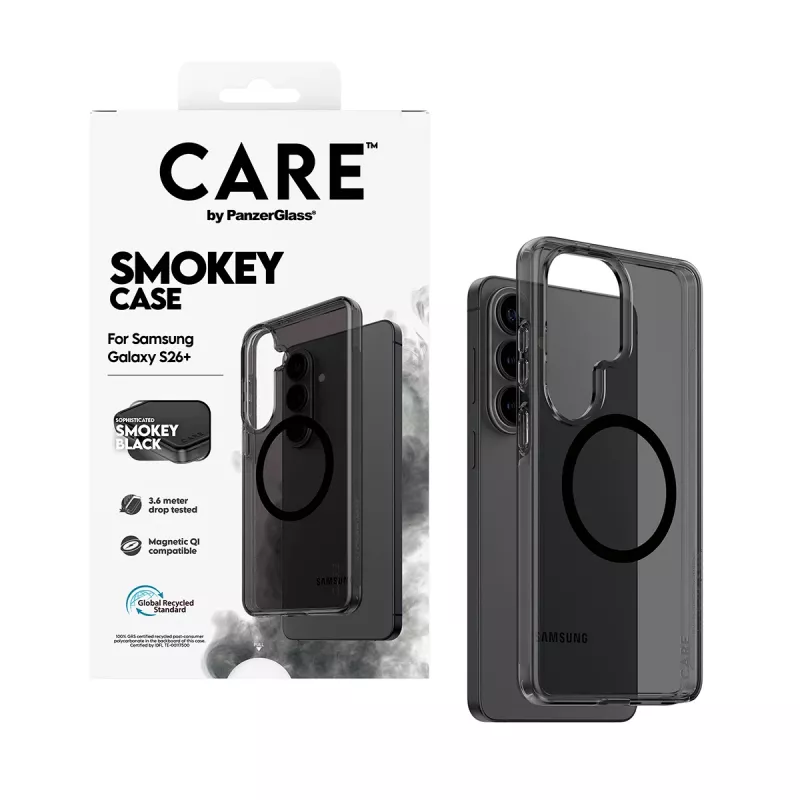 PanzerGlass CARE™ by ® Urban Explorer Case Smokey con Qi nero Samsung Galaxy S26+