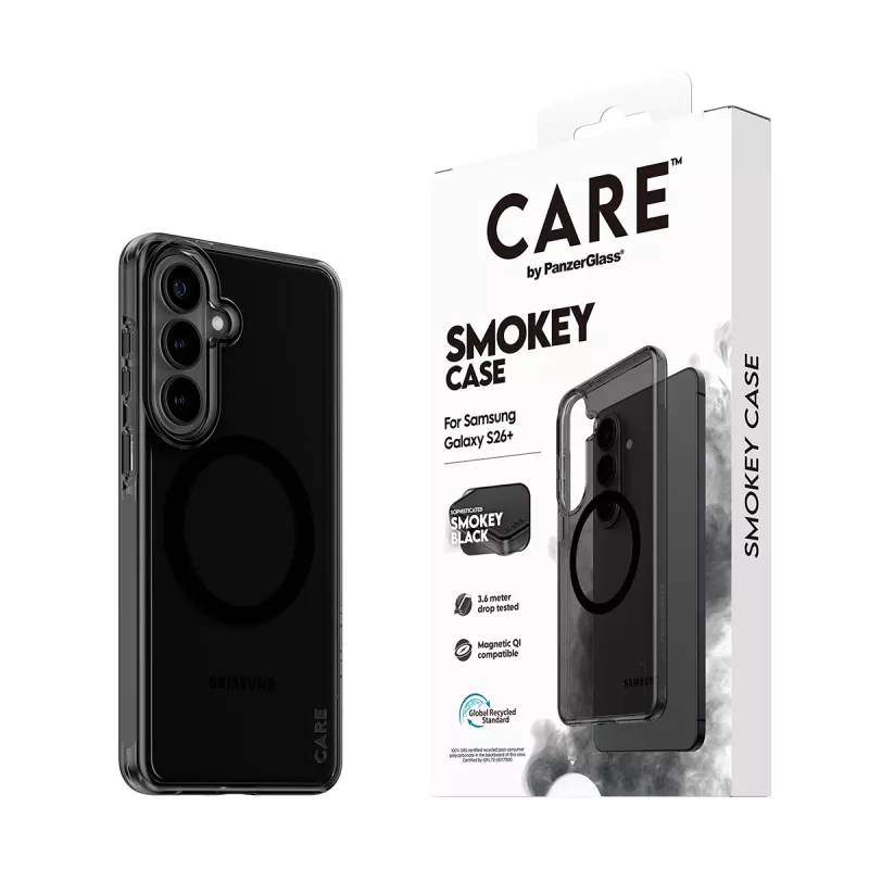 PanzerGlass CARE™ by ® Urban Explorer Case Smokey con Qi nero Samsung Galaxy S26+