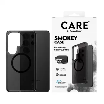 Custodia protettiva PanzerGlass CARE Urban Explorer Case Smokey con Qi nero per Samsung Galaxy S26 Ultra