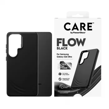 PanzerGlass CARE™ by ® Flow Case nero con Qi Samsung Galaxy S26 Ultra