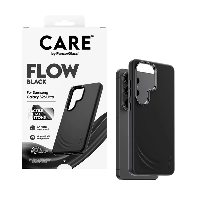 PanzerGlass CARE™ by ® Flow Case nero con Qi Samsung Galaxy S26 Ultra