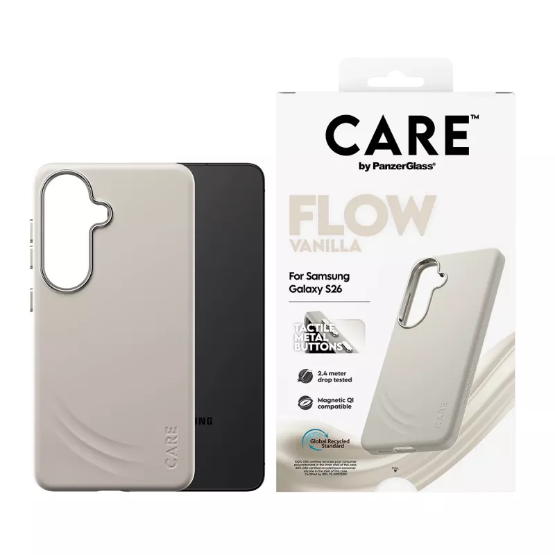 PanzerGlass CARE™ by ® Flow Case Vanilla con Qi Samsung Galaxy S26