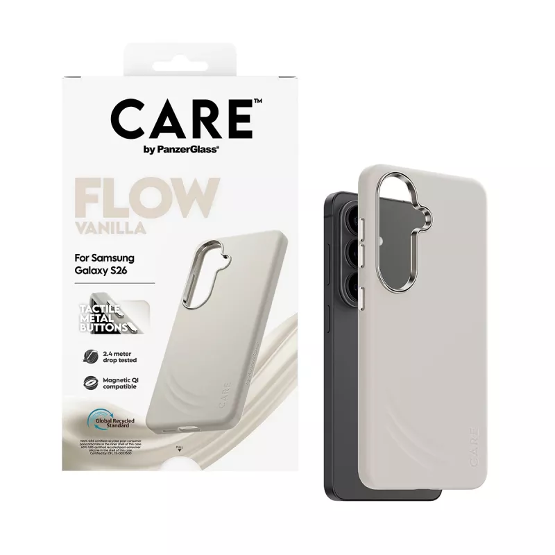 PanzerGlass CARE™ by ® Flow Case Vanilla con Qi Samsung Galaxy S26