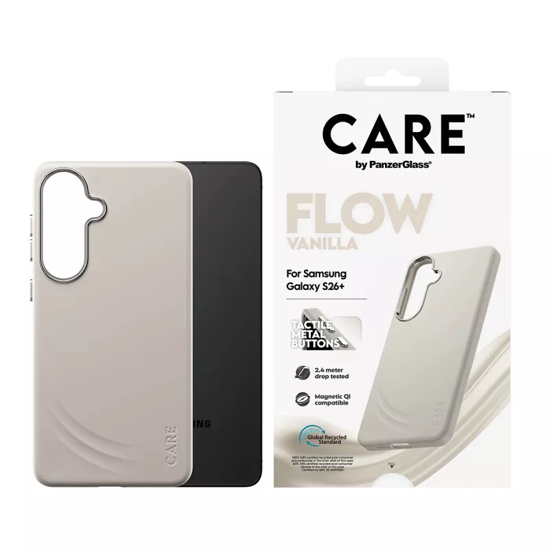 PanzerGlass CARE™ by ® Flow Case Vanilla con Qi Samsung Galaxy S26+
