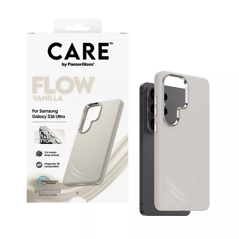 PanzerGlass CARE™ by ® Flow Case Vanilla con Qi Samsung Galaxy S26 Ultra