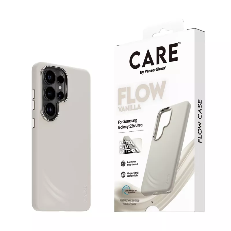 PanzerGlass CARE™ by ® Flow Case Vanilla con Qi Samsung Galaxy S26 Ultra