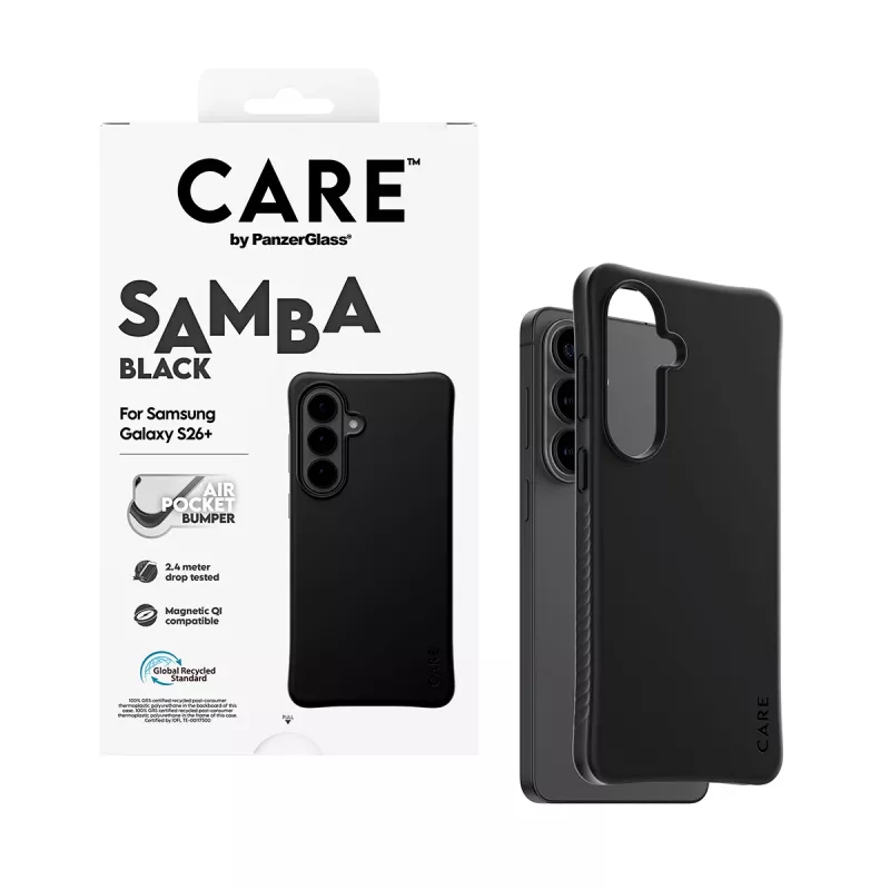 PanzerGlass CARE™ by ® Samba Case nero con Qi Samsung Galaxy S26+