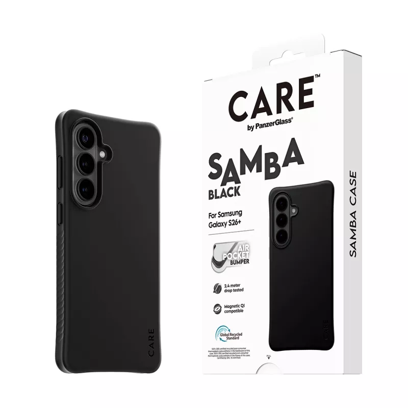 PanzerGlass CARE™ by ® Samba Case nero con Qi Samsung Galaxy S26+