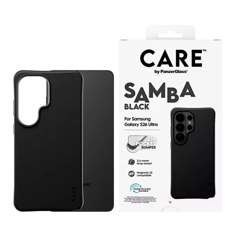 PanzerGlass CARE™ by ® Samba Case nero con Qi Samsung Galaxy S26 Ultra