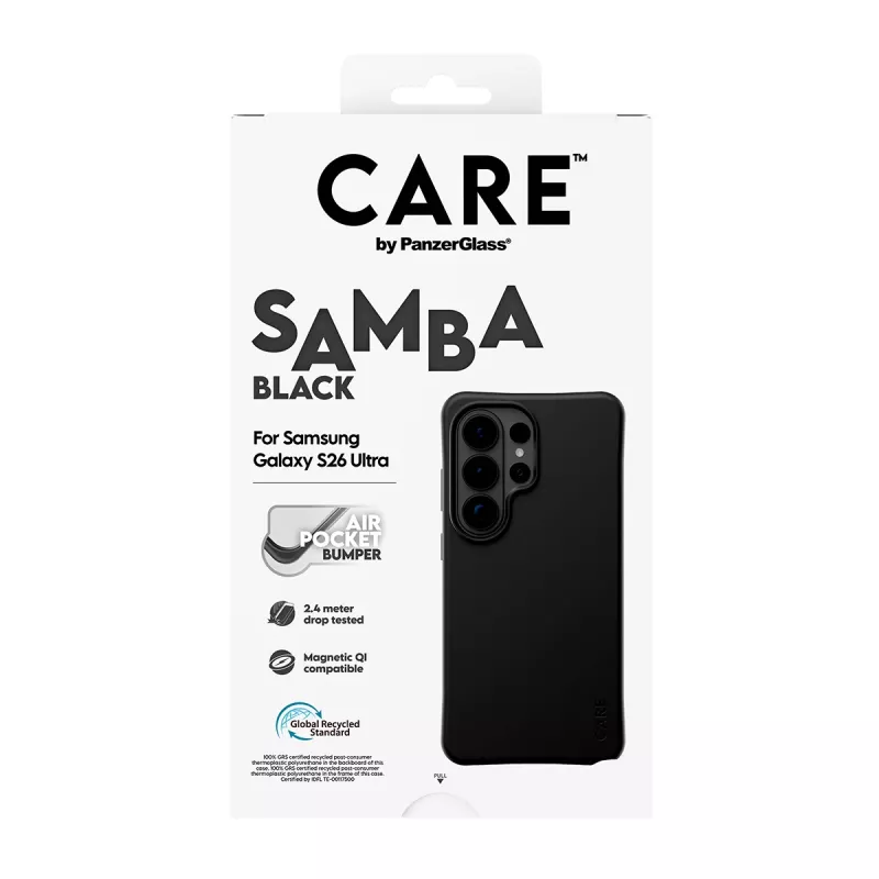 PanzerGlass CARE™ by ® Samba Case nero con Qi Samsung Galaxy S26 Ultra