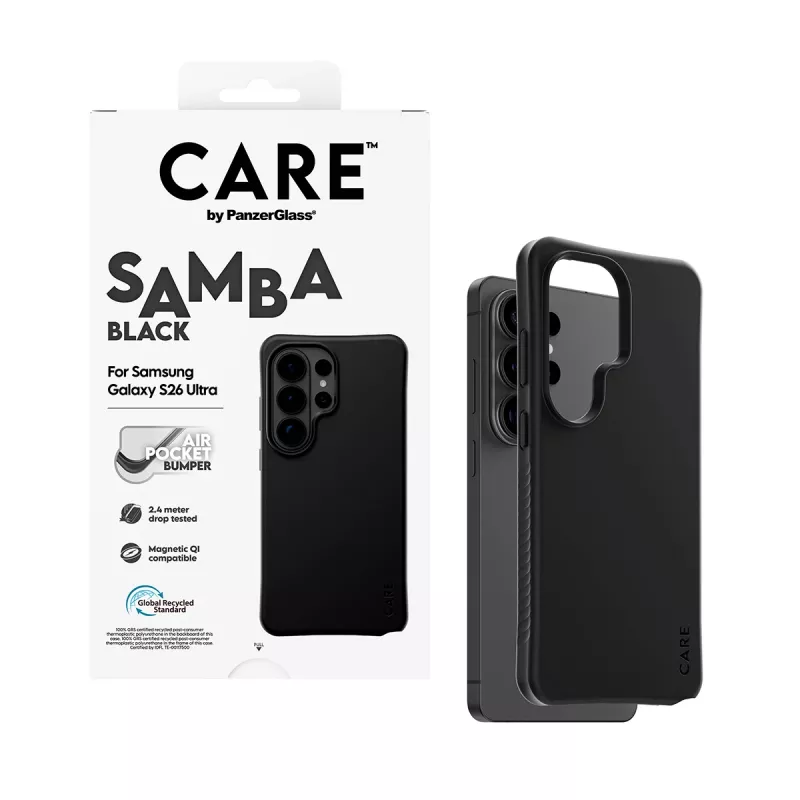 PanzerGlass CARE™ by ® Samba Case nero con Qi Samsung Galaxy S26 Ultra