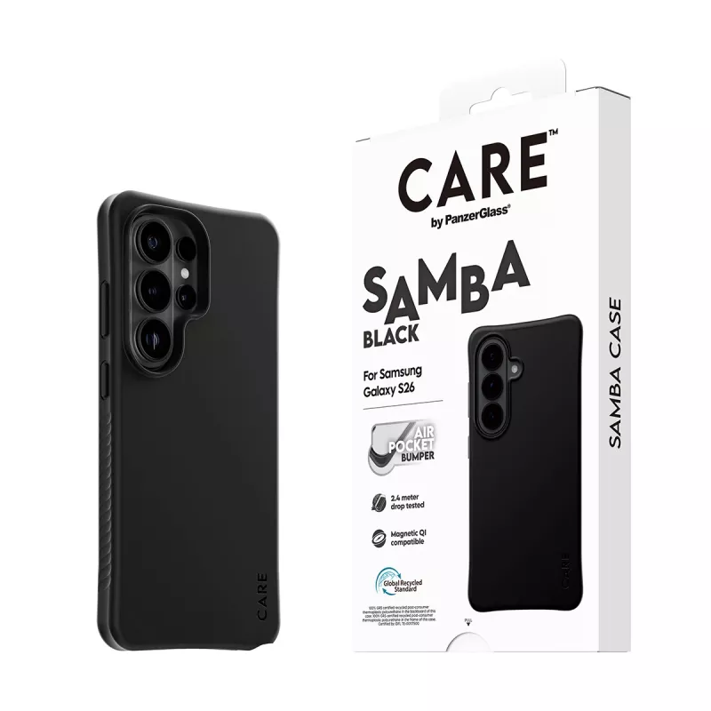 PanzerGlass CARE™ by ® Samba Case nero con Qi Samsung Galaxy S26 Ultra