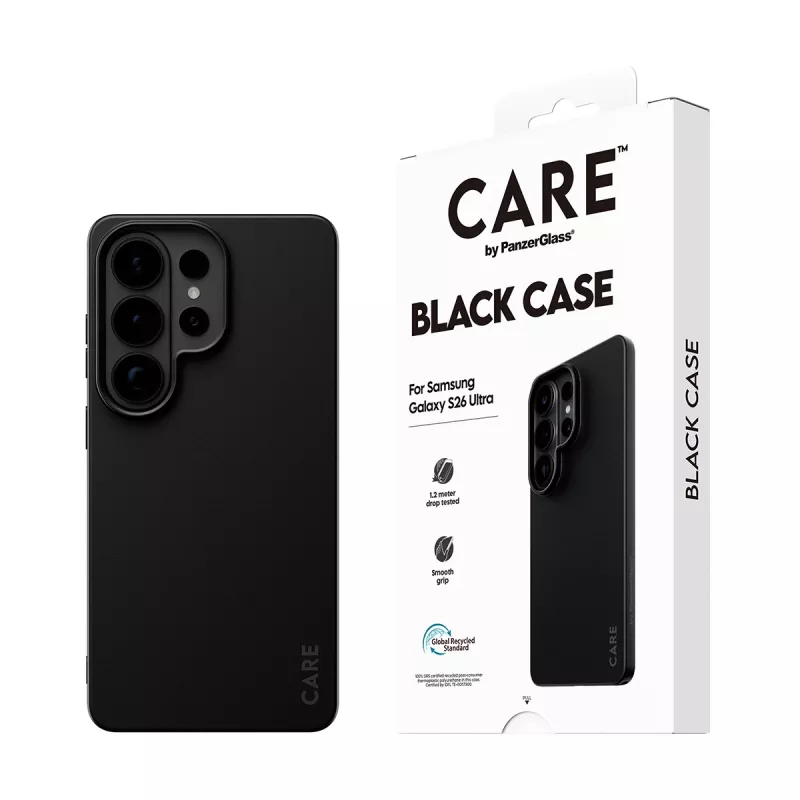 Custodia in TPU PanzerGlass CARE™ per Samsung Galaxy S26 Ultra — nero