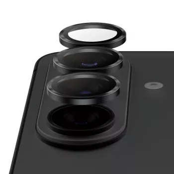 Protezione obiettivo fotocamera PanzerGlass Hoops Ceramic II per Samsung Galaxy S26 / S26+, vetro temperato, silicone, trasparente