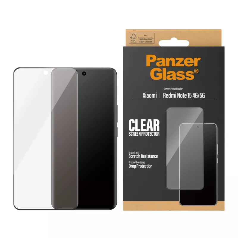 Protezione display PanzerGlass® Xiaomi Redmi Note 15 4G | 5G | Ultra-Wide Fit