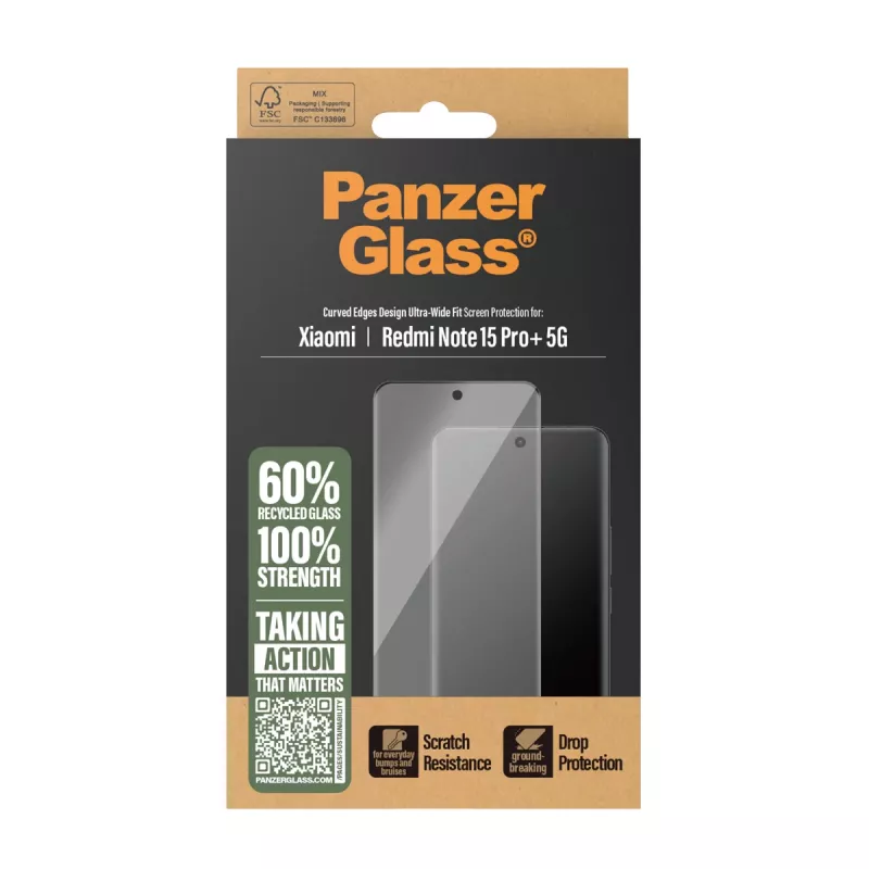 Protezione display PanzerGlass® Xiaomi Redmi Note 15 Pro+ 5G | Ultra-Wide Fit