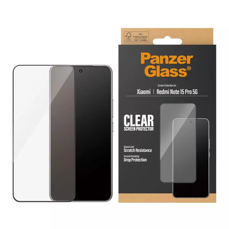 Protezione display PanzerGlass ® Xiaomi Redmi Note 15 Pro 5G | Ultra-Wide Fit