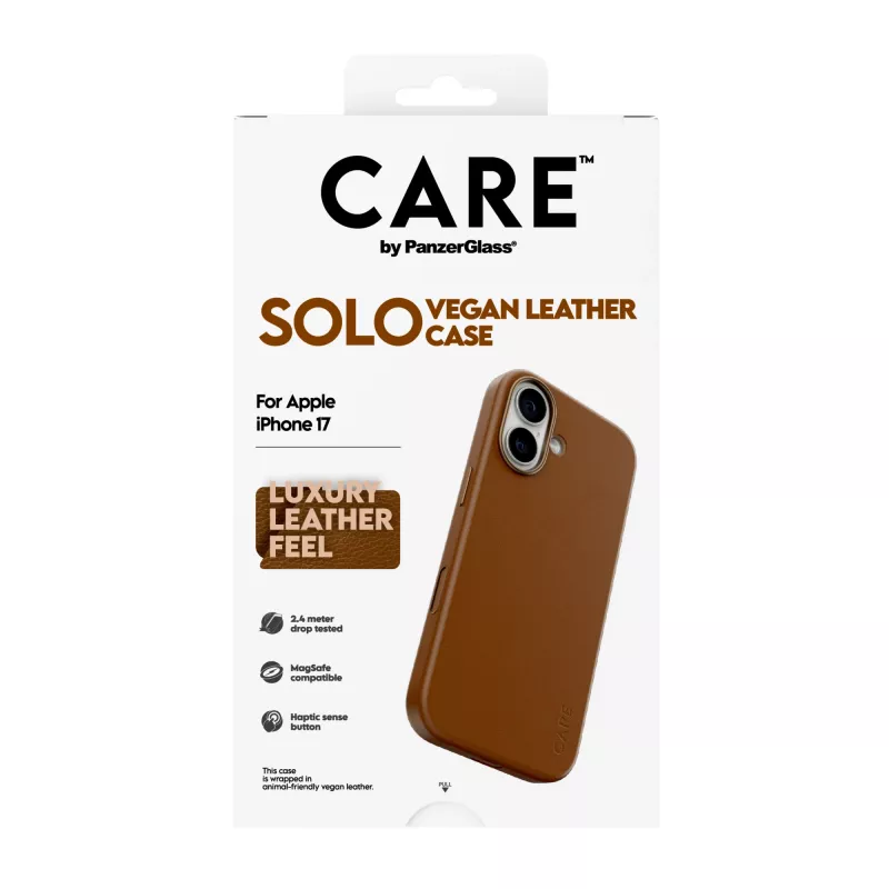Custodia protettiva PanzerGlass CARE Solo per iPhone 17, marrone