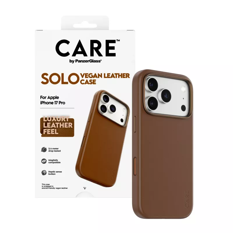 PanzerGlass CARE Solo custodia marrone per Apple iPhone 17 Pro