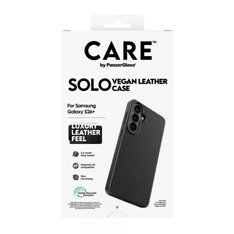 Custodia protettiva PanzerGlass CARE Solo Case per Samsung Galaxy S26+ – nero, compatibile con Galaxy S26+