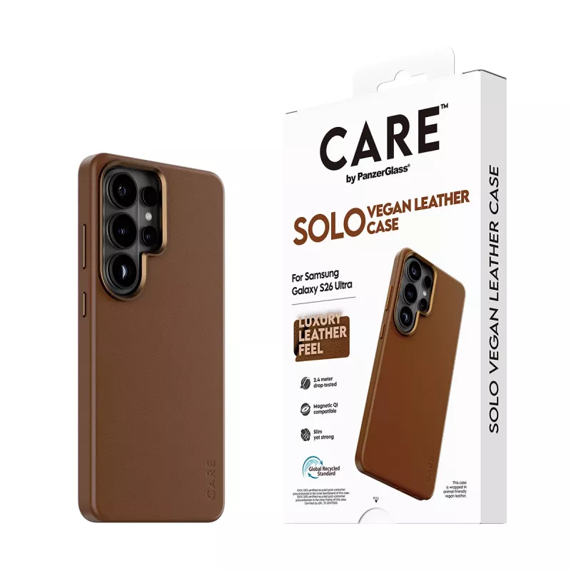 PanzerGlass CARE™ by ® Solo Case marrone con Qi Samsung Galaxy S26 Ultra
