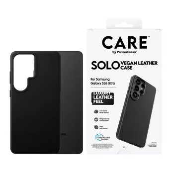 PanzerGlass CARE Solo custodia per Samsung Galaxy S26 Ultra, nero, compatibile Qi