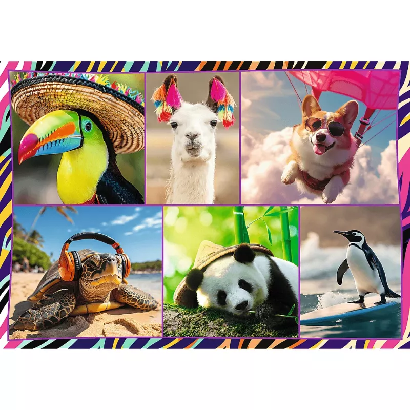 Puzzle TREFL Funny — 4 x 250 pezzi, set a tema per bambini