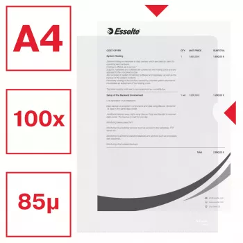 Raccoglitore Esselte Essential A4, plastica con 30% di riciclato pre-consumo