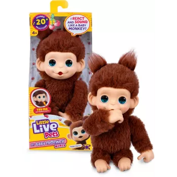 Moose Toys Little Live Pets My Baby Monkey 'Chikki Cherry', ragazzo/ragazza, 2 anni, con suono
