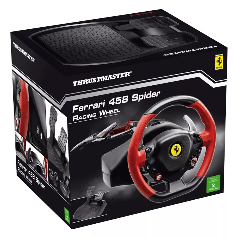 Thrustmaster Ferrari 458 Spider nero, rosso USB volante + pedale Xbox One