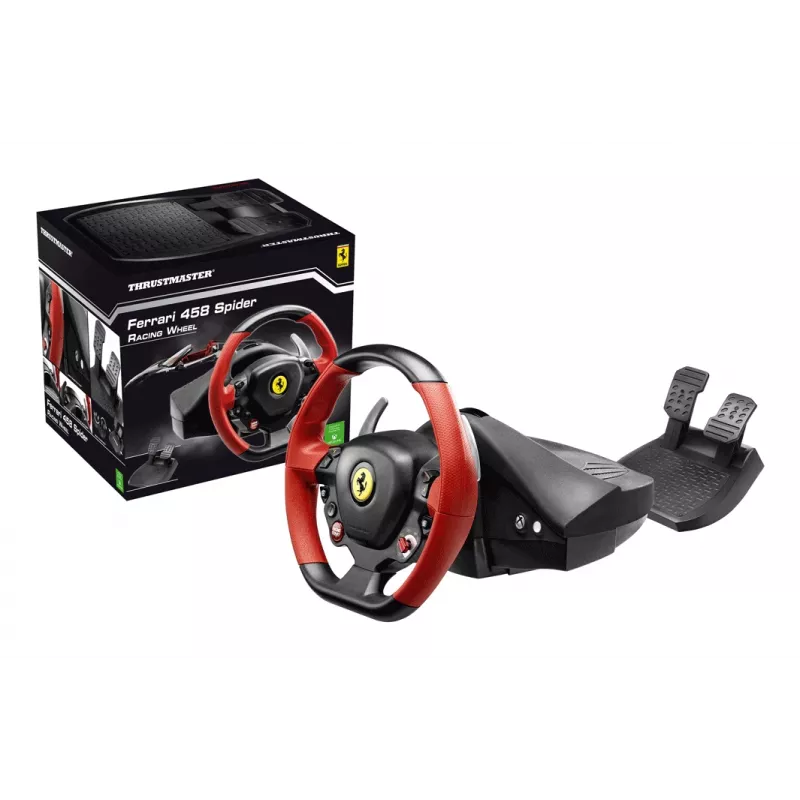Thrustmaster Ferrari 458 Spider nero, rosso USB volante + pedale Xbox One