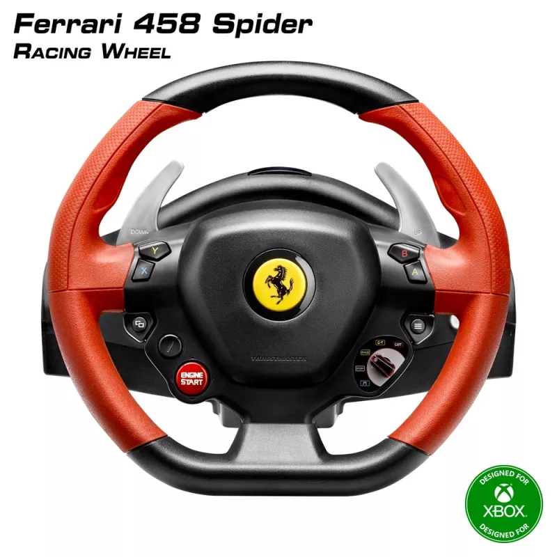 Thrustmaster Ferrari 458 Spider nero, rosso USB volante + pedale Xbox One