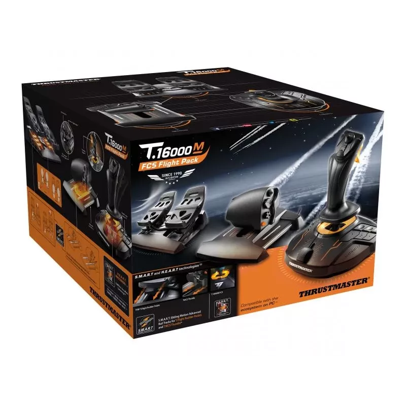Thrustmaster T-16000M FCS Flight Pack nero USB joystick analogico/digitale MAC, PC