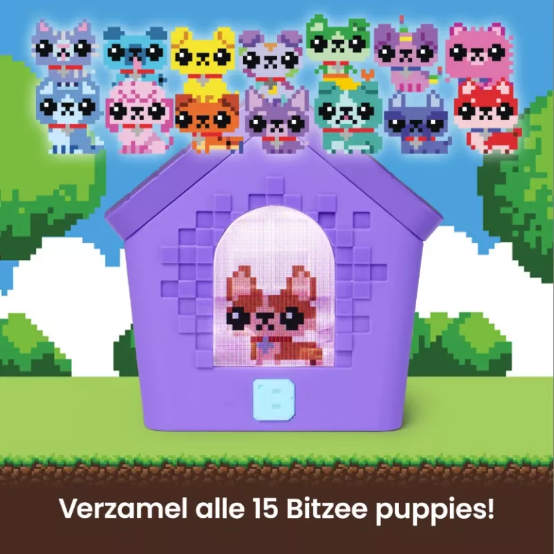 Bitzee, casa interattiva per cani giocattolo con 15 cuccioli all'interno, stanza 3D, reagisce al tocco, giocattolo animale digitale per bambine e bambini da 5 anni