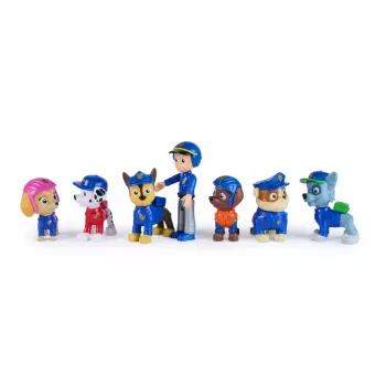 PAW Patrol Search & Rescue Team Pack con 7 statuine da collezione, incluse Ryder & 6 cuccioli, giocattolo per bambini e bambine da 3 anni