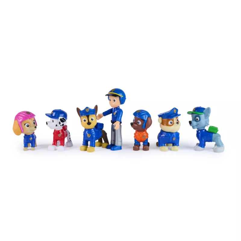 PAW Patrol Search & Rescue Team Pack con 7 statuine da collezione, incluse Ryder & 6 cuccioli, giocattolo per bambini e bambine da 3 anni