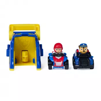 PAW Patrol Chase Pup Squad Launchers con veicolo Ryder confezione da 2, giocattolo per bambini e bambine da 3 anni